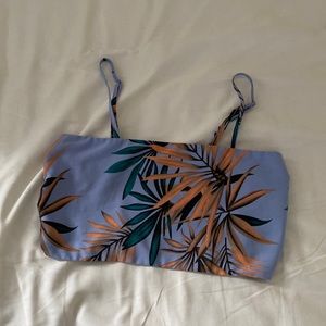 Purple Tank Top with palm leaves from Zaful.
